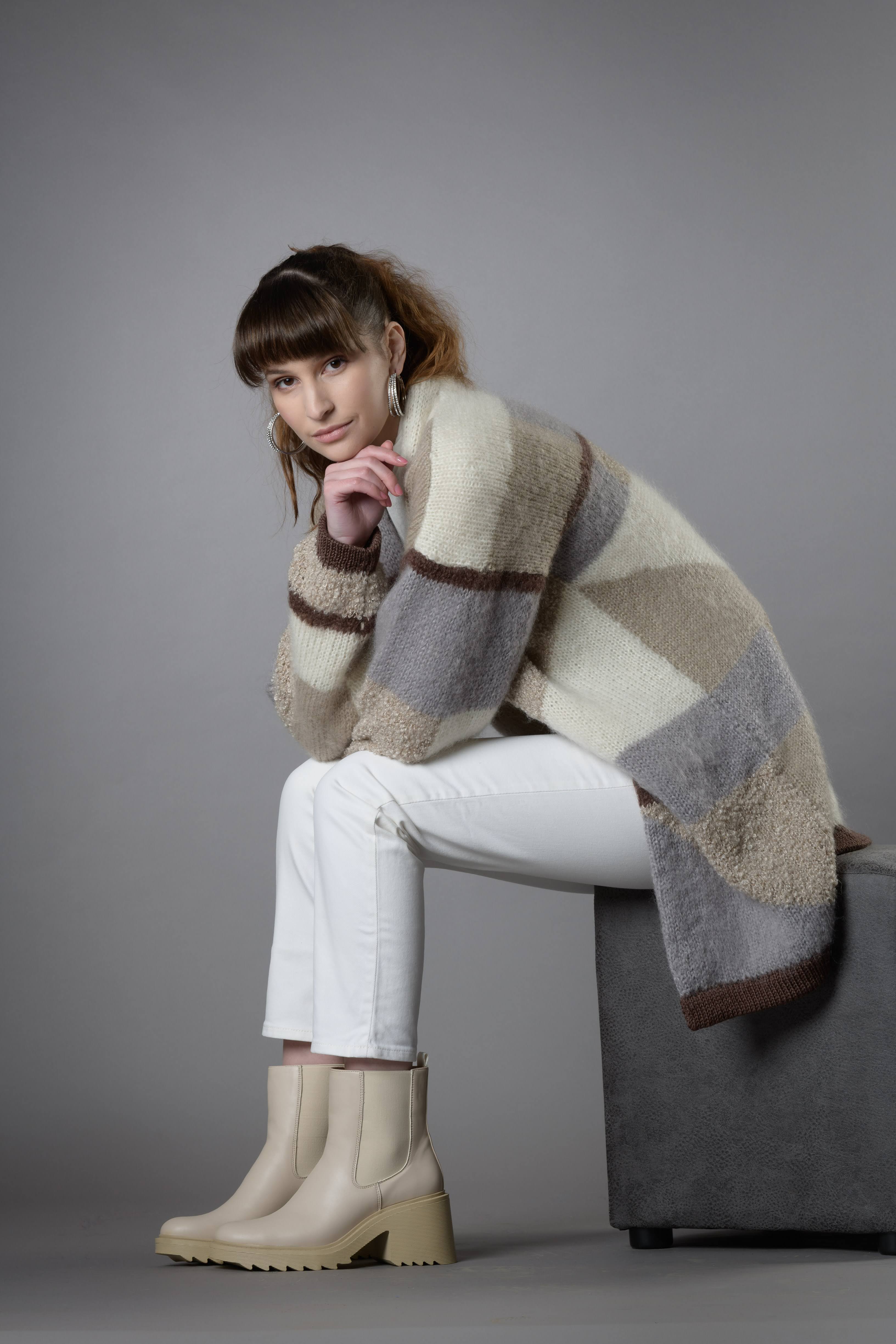 White hot sale mohair cardigan